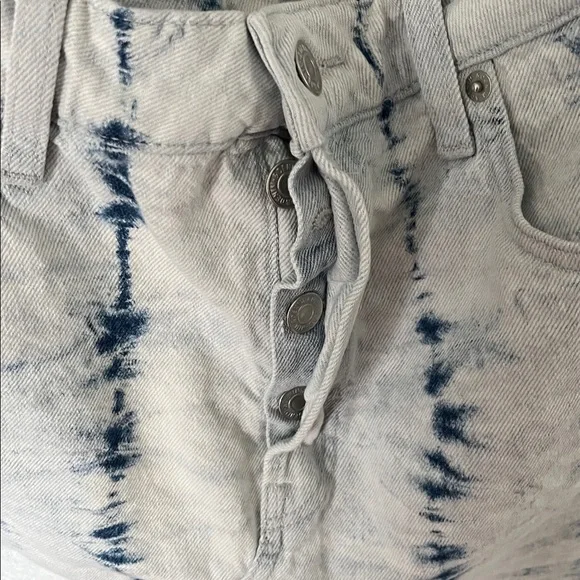 Tie-Dye Denim Mini Skirt - Picture 2 of 5